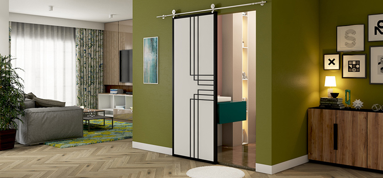 sliding bathroom door installation in Casselberry